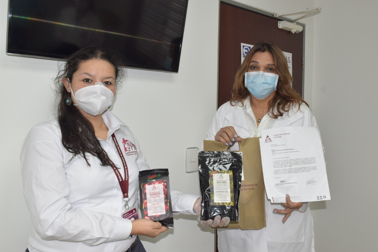 El Comité de Cafeteros del Huila, presente en las donaciones.